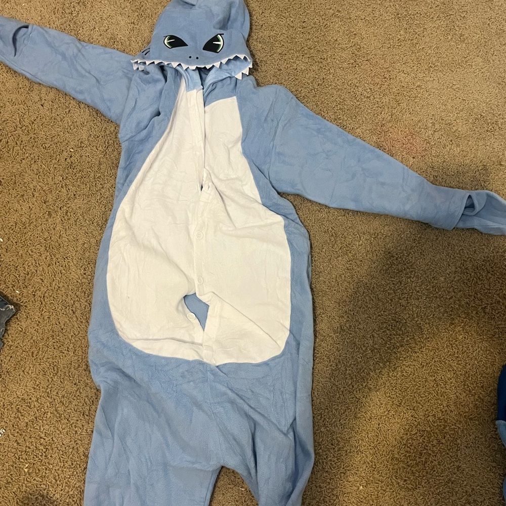 Amazon Blue Shark Pajama Onesie